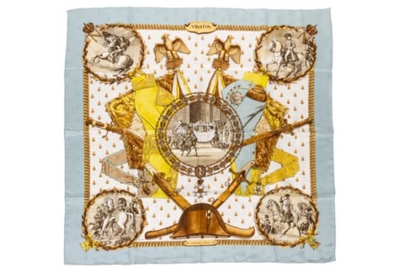 Hermès Napoleon Blue Silk Scarf, Ledoux Vintage Lux