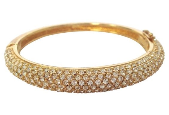 VINTAGE Christian Dior Crystal Encrusted Bangle NEW/FOUND