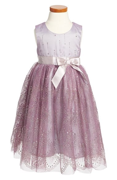 Zunie Glitter Tulle Dress (Toddler Girls & Little Girls) in Dusty Lilac