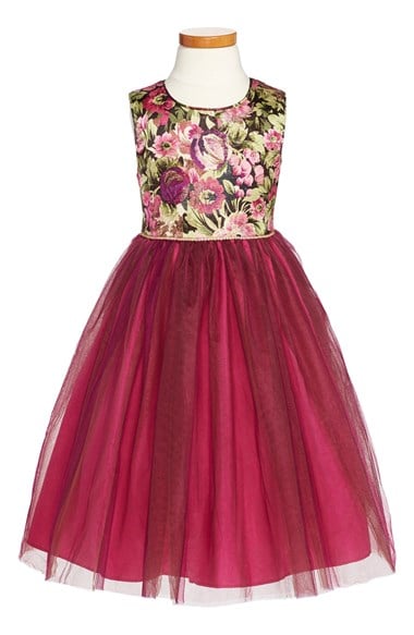 Laura Ashley Tapestry Print Tutu Dress (Toddler Girls & Little Girls) in Fuchsia Nordstrom