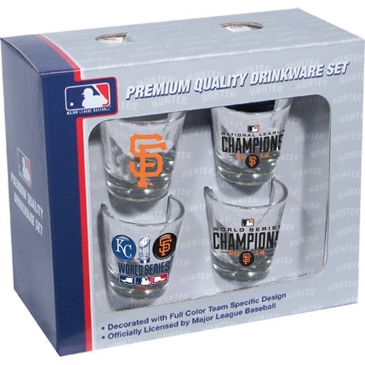 San Francisco Giants 2014 World Series Champions 4-Piece Shot Glass Collector Set