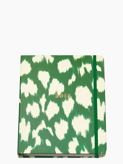 Kate Spade New York 2015 17-MONTH LARGE AGENDA - GREEN PAINTERLY CHEETAH