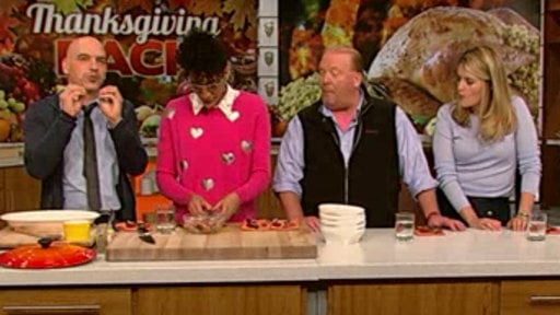 Chef Michael Symon, Carla Hall, Mario Batali and Daphne Oz make a delicious smoky turkey with cabbage on "The Chew"!