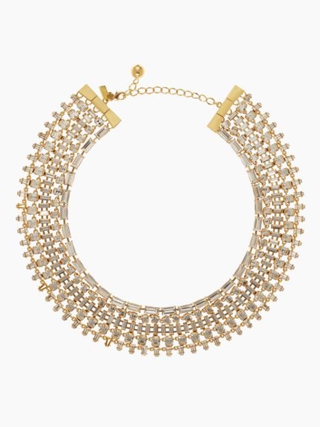 Kate Spade VEGAS JEWELS MULTI STRAND NECKLACE in Clear