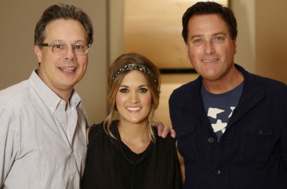 Legendary producer Robert Deaton, country music superstar Carrie Underwood and acclaimed Christian singer Michael W. Smith. Photo credit: Ryan Smit