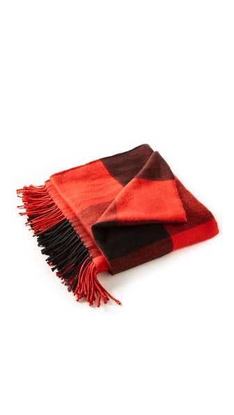 C. Wonder Buffalo Check Throw Blanket in Lipstick Red/Black