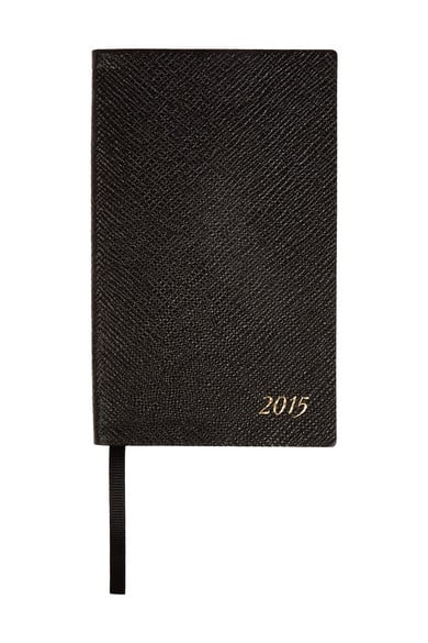 SMYTHSON Panama 2015 textured-leather diary in Black