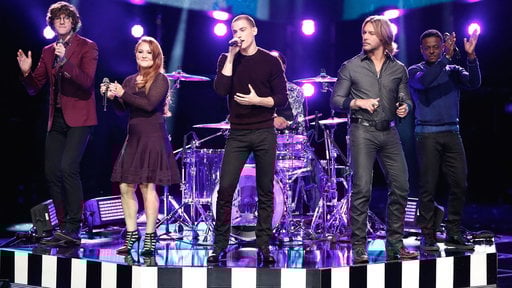 The top eight perform Sheppard's "Geronimo" on the Monday, December 1st episode of "The Voice"!