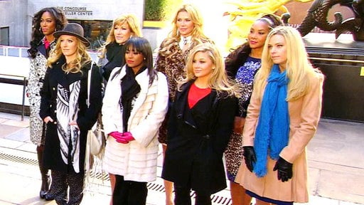 The first task of the season on Celebrity Apprentice turns into a battle of the sexes as the men take on the women in a restaurant challenge! Photo: Jamie Anderson, Keshia Knight Pulliam, Shawn Johnson, Kate Gosselin, Kenya Moore, Leeza Gibbons, Brandi Glanville, and Vivica Fox.