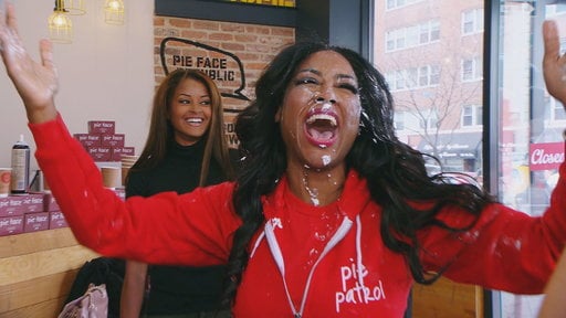 Kenya Moore of "The Real Housewives of Atlanta" and Brandi Glanville of "The Real Housewives of Beverly Hills" have a pie fight for charity!
