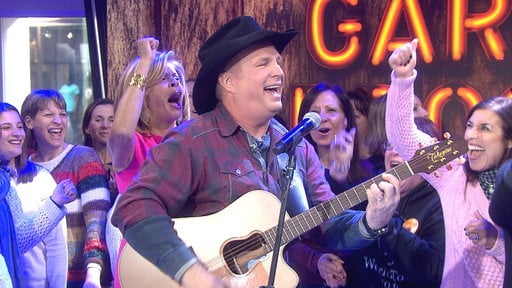 Country superstar Garth Brooks sings his mega hit song "Friends In Low Places" on the "Today" show on Thursday, January 8, 2015.