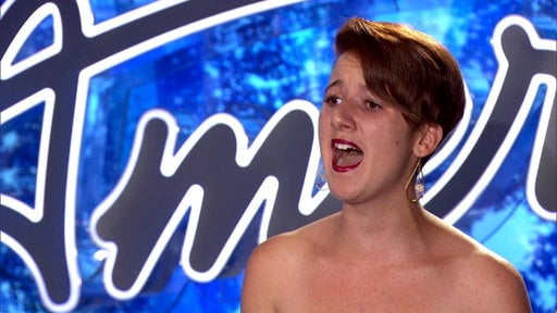 American Idol Season 14 episode 8 audition: Katherine Skinner 15 years old of San Francisco. Her 19 year old psychic cat inspired her to audition for the show. She sang "Shake It Out" by Florence and the Machine!