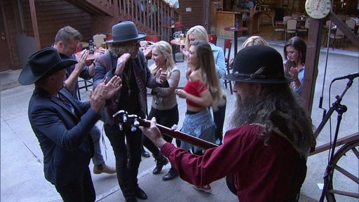 Country music superstars Big & Rich start a hoedown. That's how you do it in Deadwood, South Dakota.