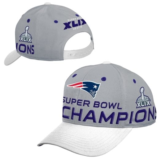 New England Patriots Youth White Super Bowl XLIX Champions Adjustable Hat