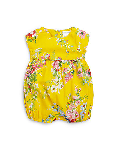 Ralph Lauren Infant's Floral Shortall in Yellow