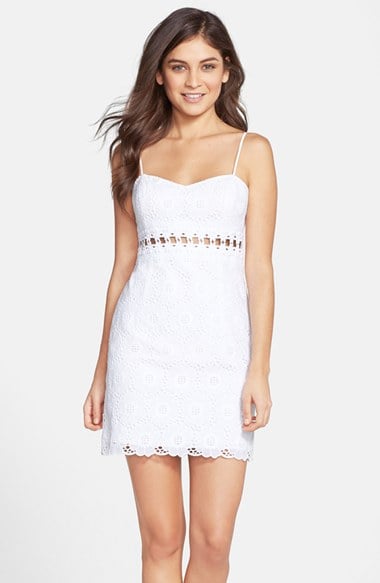 Lilly Pulitzer® 'Sheena' Cotton Eyelet Slipdress in White