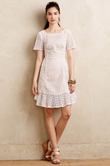 Modest Georgia Eyelet Dress by HD in Paris in White