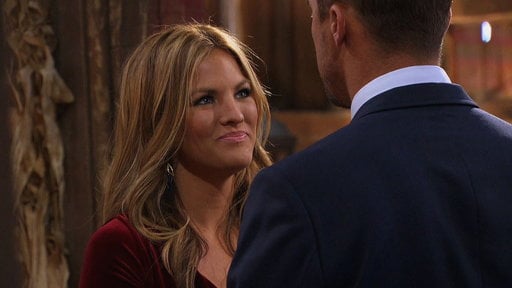 The Bachelor. Farmer Chris breaks up with Becca. See their final moments together.