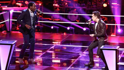 The Voice Season 8 Episode 7 Battle Rounds: Travis Ewing vs. Anthony Riley battle it out with The Temptations "Get Ready"!