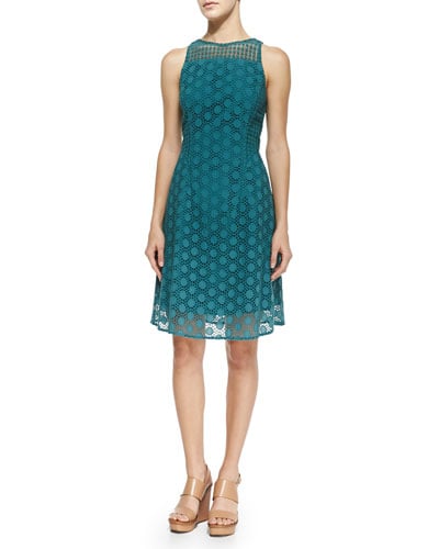 Tory Burch Hallie Circles Eyelet Dress, Pond
