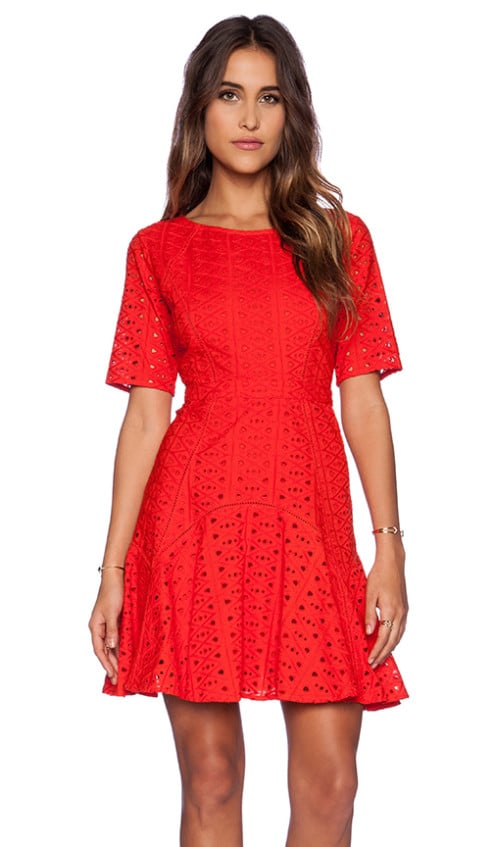 PIXIE Eyelet DRESS By TRYB212 in Poppy Red