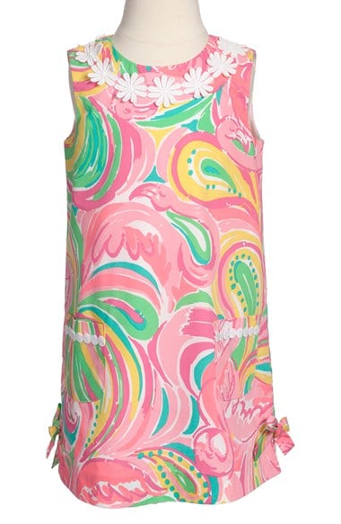 Lilly Pulitzer® 'Little Lilly' Shift Dress (Toddler Girls, Little Girls & Big Girls) in Multi All Nighter