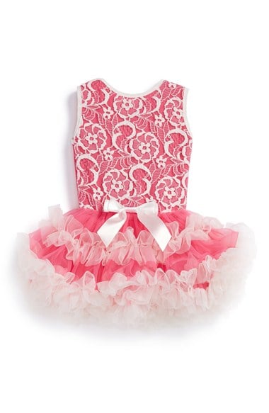 Popatu Lace Tulle Dress (Baby Girls) in Hot Pink