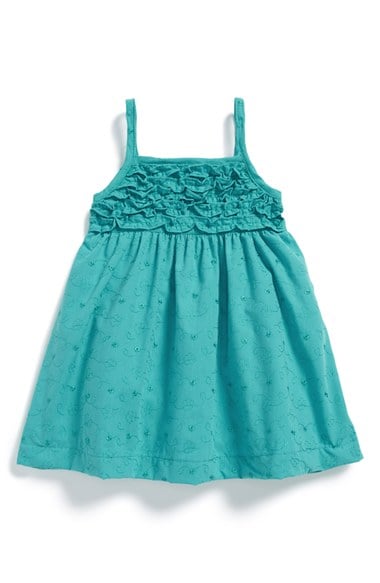 Penelope Mack Eyelet Embroidered Dress & Bloomers (Baby Girls) in Peacock Blu
