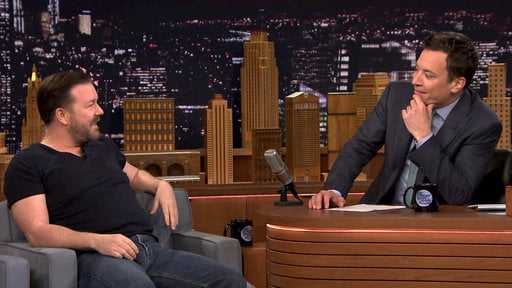 Watch "The Tonight Show Starring Jimmy Fallon" with guests Ricky Gervais, "Furious 7" star Jordana Brewster and Elle King