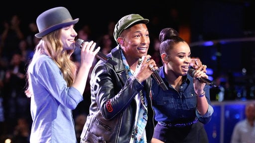 The Voice season 8 episode 20: Pharrell Williams, Koryn Hawthorne and Sawyer Fredericks cover Gavin DeGraw's "I Don't Want to Be"!