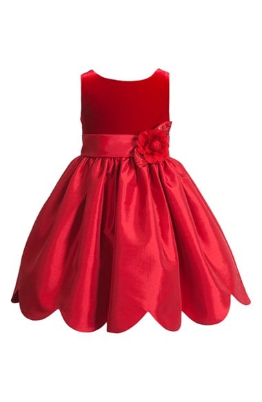 Kleinfeld Pink 'Giada' Sleeveless Dress (Baby Girls) in Red