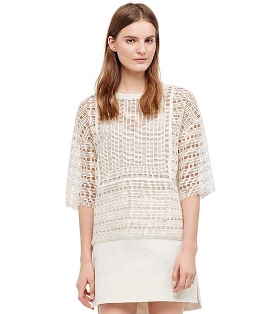 Tory Burch CROCHET TOP in New Ivory