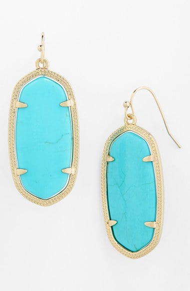 Kendra Scott 'Elle' Drop Earrings in Turquoise and Gold