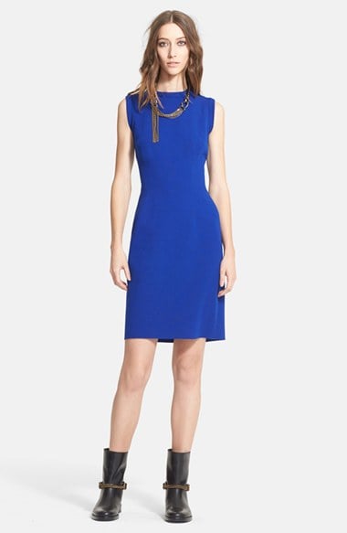 Lanvin Sleeveless Stretch Jersey Sheath Dress in Royal Blue