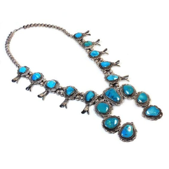 Native American Squash Blossom Necklace