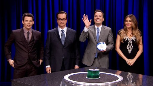 Watch The D Train star James Marsden, The Tonight Show announcer Steve Higgins, Jimmy Fallon and Modern Family star Sofia Vergara play Catch Phrase on "The Tonight Show Starring Jimmy Fallon"!