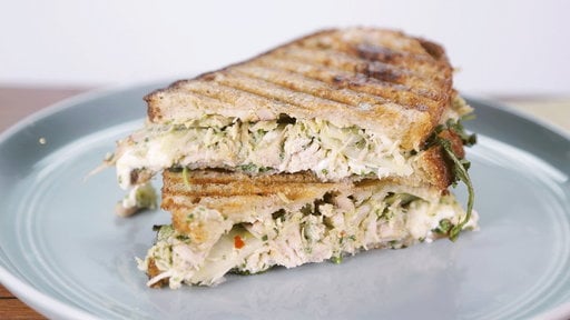Chef Carla Hall shows busy parents on the go how to make a fabulous leftover chicken pesto salad panini on the Friday, May 8th episode of "The Chew"!