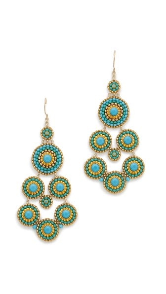 Miguel Ases Janine Earrings in Turquoise