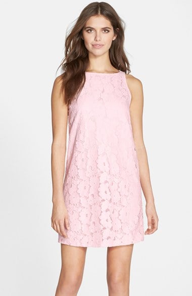 BB Dakota Savannah Lace Shift Dress in Powder Puff