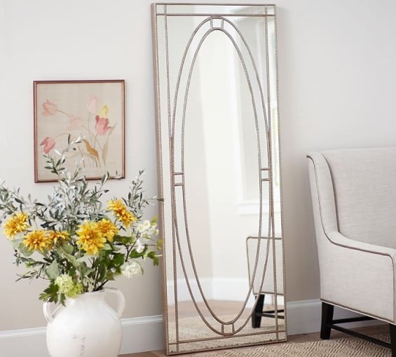 Pottery Barn FARRAH NAILHEAD FLOOR MIRROR