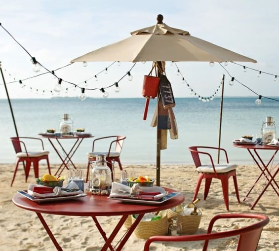 Pottery Barn GLOBE STRING LIGHTS beach 4th of july