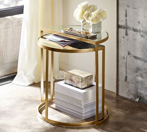 Pottery Barn ALISTAR NESTING SIDE TABLES, SET OF 2