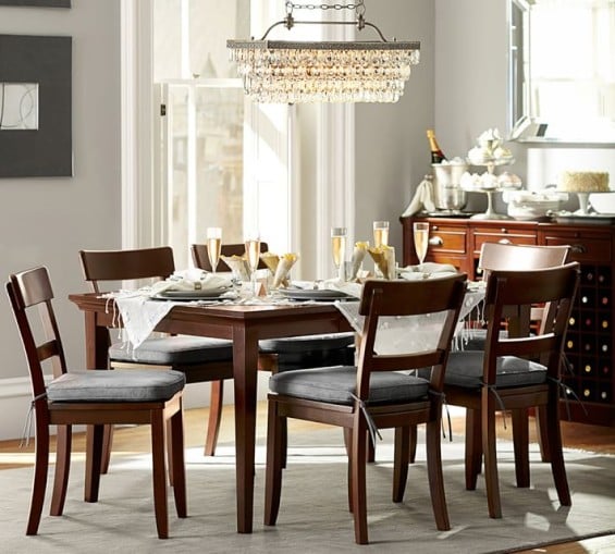Pottery Barn CLARISSA GLASS DROP RECTANGULAR CHANDELIER