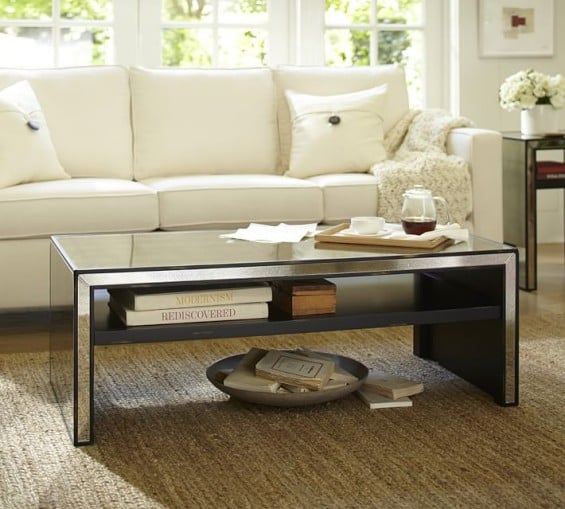Pottery Barn MARNIE MIRRORED COFFEE TABLE Pottery Barn 4th of July sale