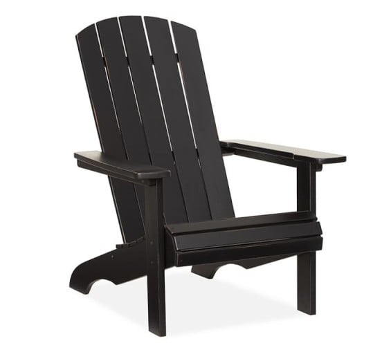 PB CLASSIC ADIRONDACK CHAIR in black. Pottery Barn 4th of July sale