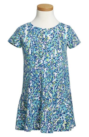 Lilly Pulitzer® 'Elle' Print Drop Waist Dress (Toddler Girls, Little Girls & Big Girls) in Sea Blue It's A Stretch