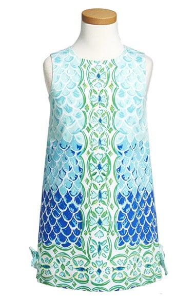 Lilly Pulitzer® 'Little Lilly' Cotton Shift Dress (Toddler Girls, Little Girls & Big Girls) in Multi Scale Back Engineered