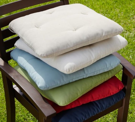 OUTDOOR TUFTED DINING CHAIR CUSHION - SOLID
