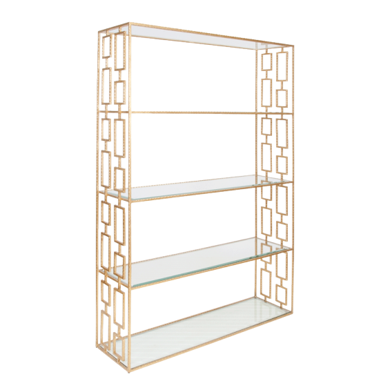 Hays Etagere Gold Worlds Away