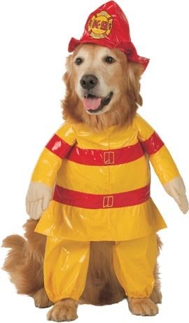 Pet Fireman Dog Halloween Costume For Small Dogs